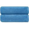imageAmazon Basics Cotton Washcloths QuickDry 12quot x 12quot 12Pack WhiteLake Blue