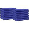 imageAmazon Basics Fast Drying Cotton Washcloths for Bathroom Machine Washable Soft and Absorbent 12 x 12 in White 60 PackNavy Blue