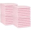 imageAmazon Basics Fast Drying Cotton Washcloths for Bathroom Machine Washable Soft and Absorbent 12 x 12 in White 60 PackPetal Pink