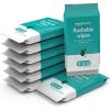 imageAmazon Basics Flushable Adult Toilet Wipes Fragrance Free 42 Count Pack of 8 Total 336 wipes Previously Solimo42 Count Pack of 8