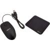 imageAmazon Basics Gaming Computer Mouse Pad  Black ampamp 3Button USB Wired Computer Mouse Black 1Pack