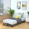 imageAmazon Basics Metal Platform Bed Frame with Wood Slat Support 6 Inches High Twin BlackTwin