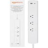 imageAmazon Basics Smart Plug Power Strip with 3 Individually Controlled Outlets and 2 USB Ports 1 USBA and 1 USBC Works with Alexa Only 24 GHz WiFi No Hub Required White3 Outlets  1 USBA  1 USBC
