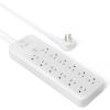 imageAmazon Basics Surge Protector Power Strip 12Outlet 4000 Joules 8ft Extension Cord Rectangle for Home Office Gaming Room BlackWhite