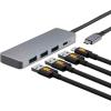 imageAmazon Basics USB 3231 Gen 2 Hub Dock 10Gbps USBC to 1xUSBC  3xUSBA Works with WindowsMac Silver Black