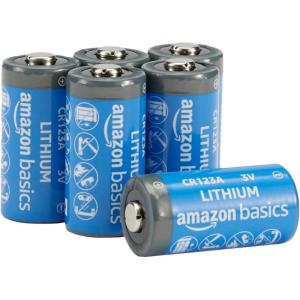 imageAmazon Basics 12Pack NonRechargeable CR123A Lithium Batteries 3 Volt Up to 10Year Shelf Life6 Count