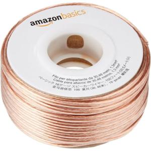 imageAmazon Basics 16Gauge Speaker Wire Cable 50 feet Transparent100 Feet