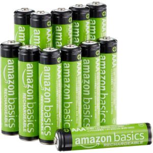 imageAmazon Basics 16Pack Rechargeable AAA NiMH Performance Batteries 800 mAh 12V Recharge up to 1000x Times PreCharged12 Count Pack of 1