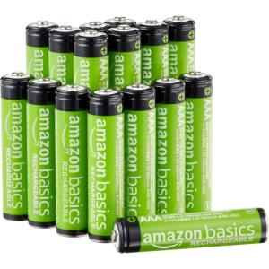 imageAmazon Basics 16Pack Rechargeable AAA NiMH Performance Batteries 800 mAh 12V Recharge up to 1000x Times PreCharged16 Count Pack of 1