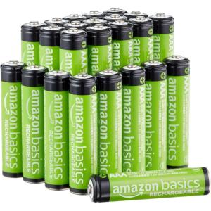 imageAmazon Basics 16Pack Rechargeable AAA NiMH Performance Batteries 800 mAh 12V Recharge up to 1000x Times PreCharged24 Count Pack of 1