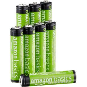 imageAmazon Basics 16Pack Rechargeable AAA NiMH Performance Batteries 800 mAh 12V Recharge up to 1000x Times PreCharged8 Count Pack of 1