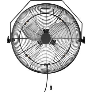 imageAmazon Basics 18quot Outdoor Misting Fan WallMounted Industrial Fan Waterproof IP44 With Tilt Head HeavyDuty Metal Blades Dual Ball Bearing Motor 3 Speeds Up to 1550 RPM and 3781 CFM BlackOutdoor Misting Fan