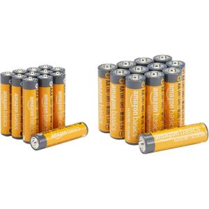 imageAmazon Basics 24 Count AA ampamp AAA HighPerformance Alkaline Batteries Value Pack  12 Double AA Batteries and 12 Triple AAA Batteries24 Count Pack of 1