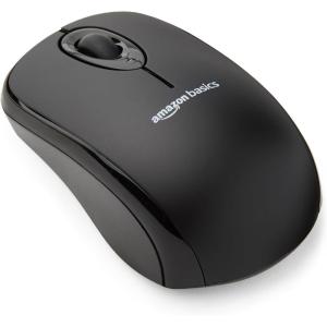 imageAmazon Basics 24 Ghz Wireless Optical Computer Mouse with USB Nano Receiver Black 30 PackBlack
