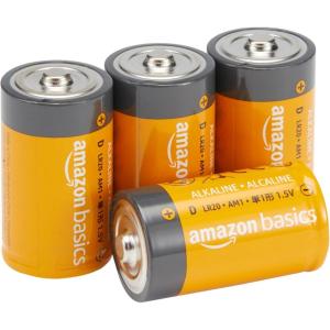 imageAmazon Basics 24Pack D Cell Alkaline AllPurpose Batteries 15 Volt 5Year Shelf Life4 Count Pack of 1