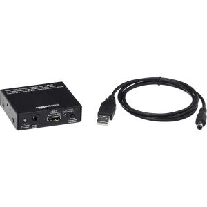 imageAmazon Basics 4K HDMI to HDMI and Audio Extractor Converter for Apple TV Fire TV BlueRay Players Black