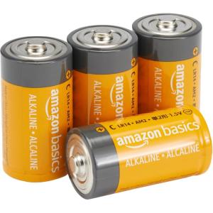imageAmazon Basics 4Pack C Cell Alkaline AllPurpose Batteries 15 Volt 5Year Shelf Life4 Count CLR14