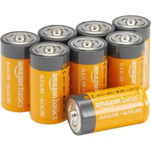 imageAmazon Basics 4Pack C Cell Alkaline AllPurpose Batteries 15 Volt 5Year Shelf Life8 Count CLR14