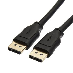 imageAmazon Basics 8K DisplayPort to DisplayPort 14 Cable With 4K120Hz 8K60Hz Video Resolution and HDR Support 92 count 6 ft Black10 Feet