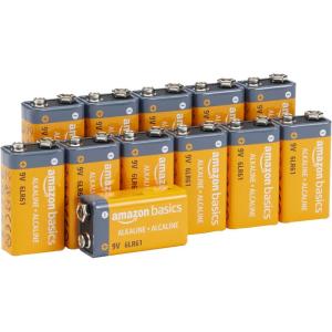 imageAmazon Basics 8Pack 9V Alkaline Batteries 5Year Shelf Life  for SmokeCO Detector Electronics ampamp Audio12Pack