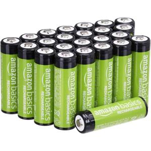 imageAmazon Basics 8Pack Rechargeable AA NiMH Batteries 2000 mAh 12V Recharge up to 1000x Times PreCharged24 Count Pack of 1