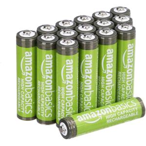 imageAmazon Basics 8Pack Rechargeable AAA NiMH HighCapacity Batteries 850 mAh 12V Recharge up to 500x Times PreCharged16 Count Pack of 1