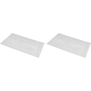 imageAmazon Basics Banded Bathroom Bath Rug Mat Soft Silver 31 inches L x 20 inches W Pack of 2