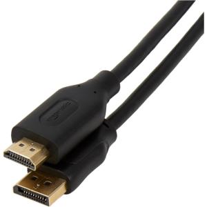 imageAmazon Basics DisplayPort to HDMI Cable UniDirectional 4K30Hz 1920x1200 1080p 6 ft Black52Pack