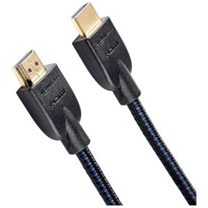 imageAmazon Basics HDMI Cable 10ft 4K HDMI 20 Cord 18Gbps NylonBraided 4K60Hz 2160p 48 bit Compatible with TVPS5XboxRoku Black ampamp BlueBlack