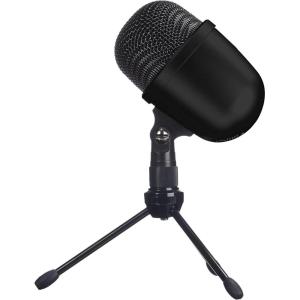 imageAmazon Basics Mini USB Condenser Microphone for Online Meeting Gaming Podcast  BlackBlack