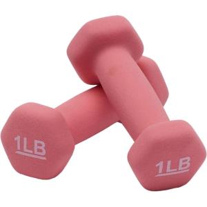 imageAmazon Basics Neoprene Dumbbell Hand Weights for Exercise and Muscle Toning1 Pound  Pair