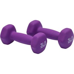 imageAmazon Basics Neoprene Dumbbell Hand Weights for Exercise and Muscle Toning3 Pound  Pair