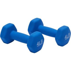 imageAmazon Basics Neoprene Dumbbell Hand Weights for Exercise and Muscle Toning4 Pound  Pair