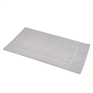 imageAmazon Basics NonSlip Cotton Bath Mat 100 Cotton Absorbent Machine Washable 31quot L x 20quot W Bright WhiteLight Gray