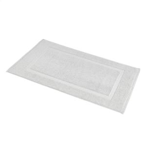 imageAmazon Basics NonSlip Cotton Bath Mat 100 Cotton Absorbent Machine Washable 31quot L x 20quot W Bright WhiteSoft Silver