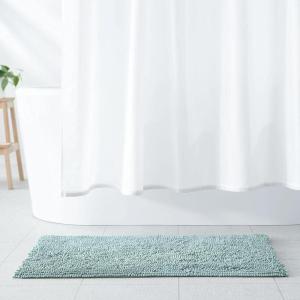 imageAmazon Basics Platinum Bathroom Rugs Extra Soft and Comfortable Shag Bath Mats NonSlip Quick Drying Machine Washable for Bathroom Floor Tub and Shower 21quot x 34quot PlatinumSeafoam Green