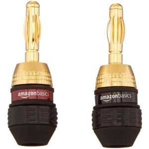 imageAmazon Basics Speaker Connector Banana Plugs12 Count 1 Pack of 6 Pairs 05 x 05 x 13 inches BlackBlack
