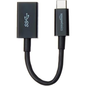 imageAmazon Basics USBC to USBA 31 Gen1 Female Adapter Cable Converter 5Gbps HighSpeed USBIF Certified for Laptops Tablets Phones iPhone 1615 WhiteBlack