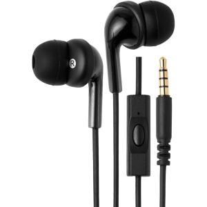 imageAmazon Basics Wired Earbuds with Microphone In Ear Headphones USBC 42 ft long cable SML Ear Tips One size Black35mm Aux
