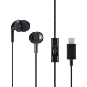 imageAmazon Basics Wired Earbuds with Microphone In Ear Headphones USBC 42 ft long cable SML Ear Tips One size BlackUSBC