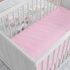 imageAmazon Basics 100 Cotton Jersey Knit Fitted Crib Sheet for Boys and Girls fits Standard Crib and Toddler Mattress Breathable Super Soft 28 x 52 Inches PinkPink