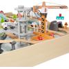 imageAmazon Basics 120 Piece Wooden Train Set with Table Sturdy Tracks and Storage Bin MultiActivity Kids Gift for Age 3Y 4862 x 1807 x 701 in