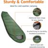 imageAmazon Basics 20F Cold Weather Mummy Sleeping Bag 82 Inches x 33 Inches Olive Green