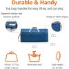 imageAmazon Basics 32quot Extra Large Foldable Duffle Bag for Travel ampamp Storage with ExteriorInterior Zippered Pockets LightweightDurable Nylon Material 50LBS Capacity 9254 Cubic Inch 150L RedNavy Blue