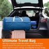 imageAmazon Basics 32quot Extra Large Foldable Duffle Bag for Travel ampamp Storage with ExteriorInterior Zippered Pockets LightweightDurable Nylon Material 50LBS Capacity 9254 Cubic Inch 150L RedNavy Blue