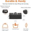 imageAmazon Basics 32quot Extra Large Foldable Duffle Bag for Travel ampamp Storage with ExteriorInterior Zippered Pockets LightweightDurable Nylon Material 50LBS Capacity 9254 Cubic Inch 150L RedBlack