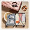 imageAmazon Basics 3Piece Set 21quot 26quot 30quot Hardshell Suitcases With Wheels Expandable For Up to 25 More Space With ScratchResistant Surface Four Multidirectional Wheels Light BlueRose Gold