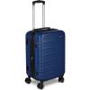 imageAmazon Basics 3Piece Set 21quot 26quot 30quot Hardshell Suitcases With Wheels Expandable For Up to 25 More Space With ScratchResistant Surface Four Multidirectional Wheels Light BlueNavy Blue