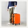 imageAmazon Basics 3Piece Set 21quot 26quot 30quot Hardshell Suitcases With Wheels Expandable For Up to 25 More Space With ScratchResistant Surface Four Multidirectional Wheels Light BlueOrange