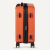imageAmazon Basics 3Piece Set 21quot 26quot 30quot Hardshell Suitcases With Wheels Expandable For Up to 25 More Space With ScratchResistant Surface Four Multidirectional Wheels Light BlueOrange